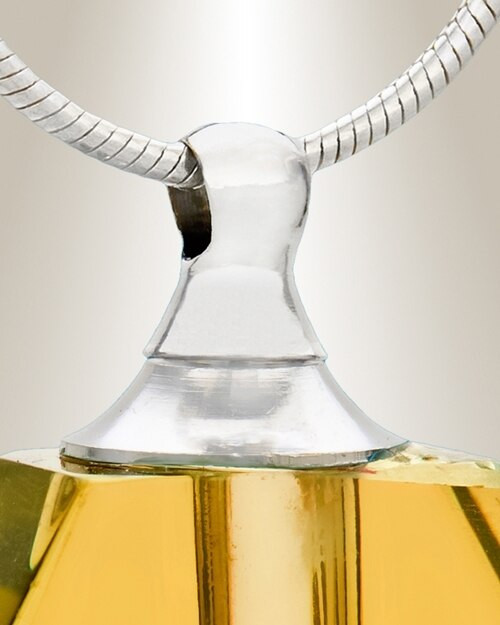 Yellow Integrity necklace urns and high quality cremation jewelry for ashes