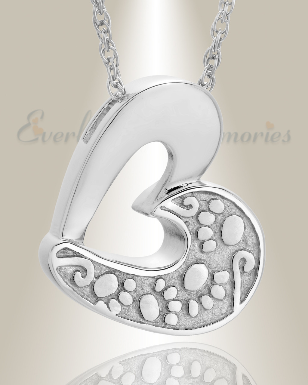 White gold shop cremation necklace