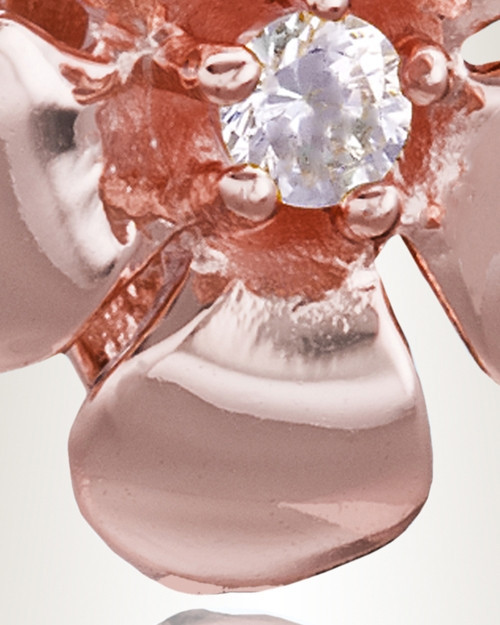 Rose Gold Daisy cremation jewelry and flower keepsake jewelry