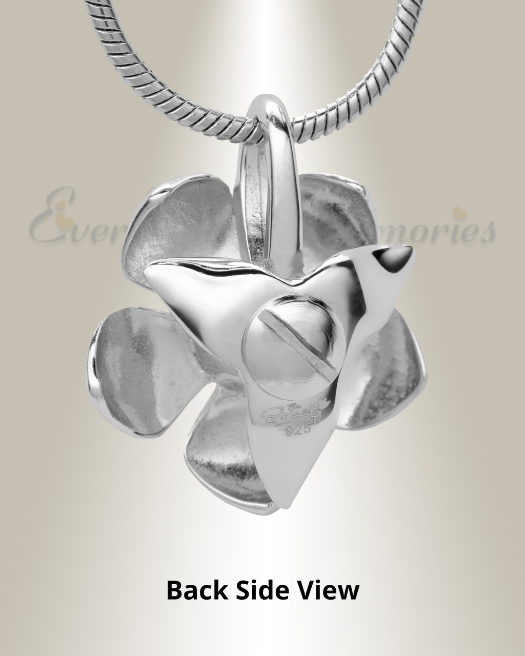 Silver Daisy Cremation Jewelry and Flower Ash Keepsakes