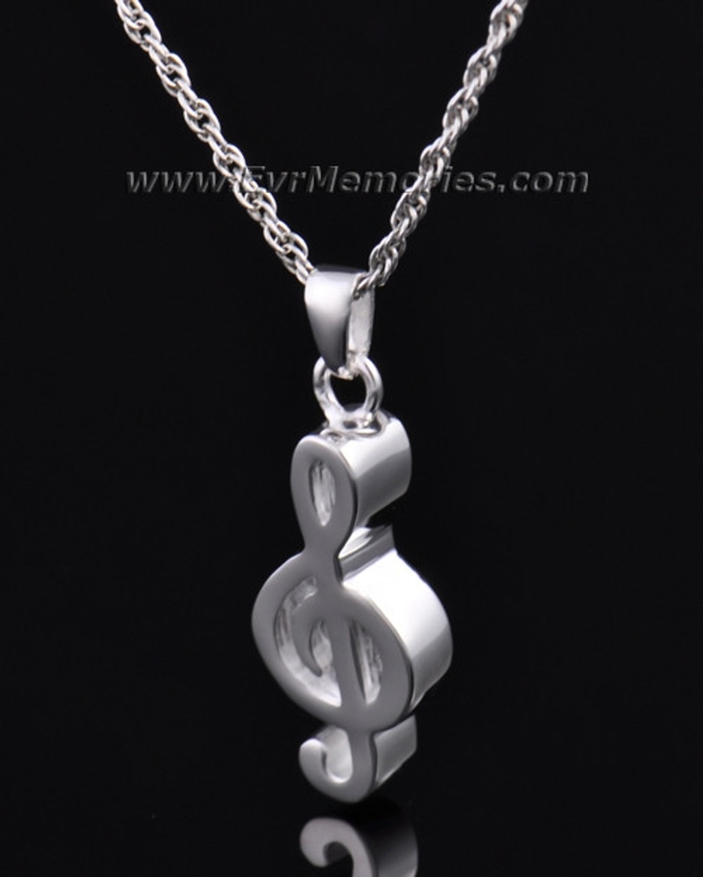 925 Sterling Silver Musical Note Treble Clef note Pendant Necklace music |  eBay