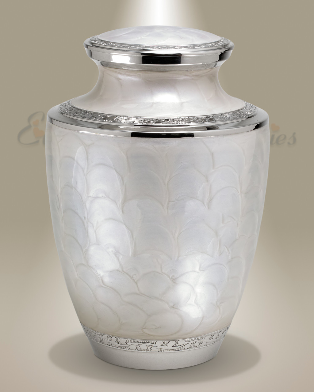 Brass Pearl Beauty cremation urns by Elegant Urns