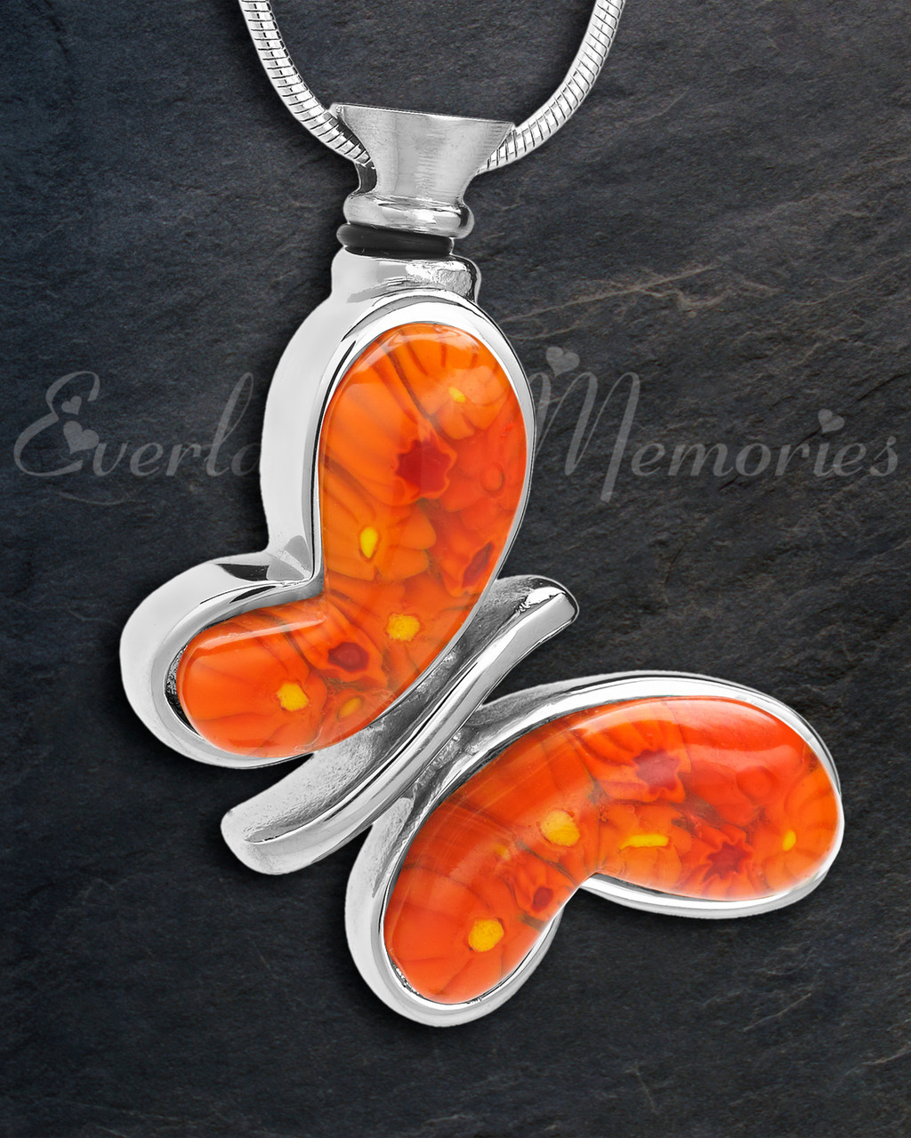 Cremation on sale butterfly necklace