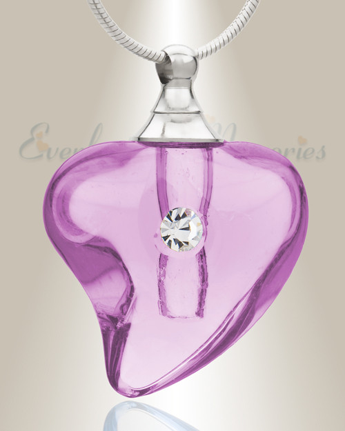 VIOLET LOVELY GLASS KEEPSAKE JEWELRY 