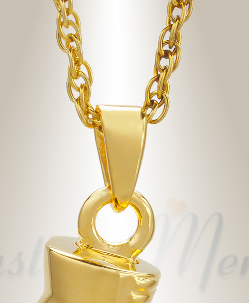BOXING NECKLACE URN IN 14 KARAT YELLOW GOLD