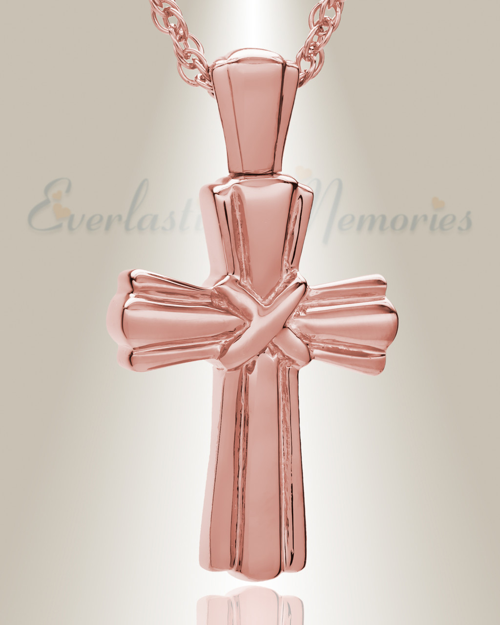 Rose Gold Sterling Silver Faceted Crucifix Cross Pendant. Wholesale -  925Express