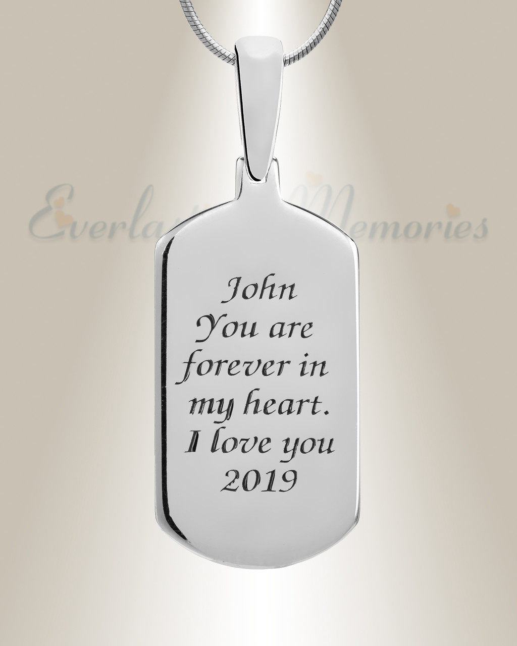 Mens white gold dog tags Clearance