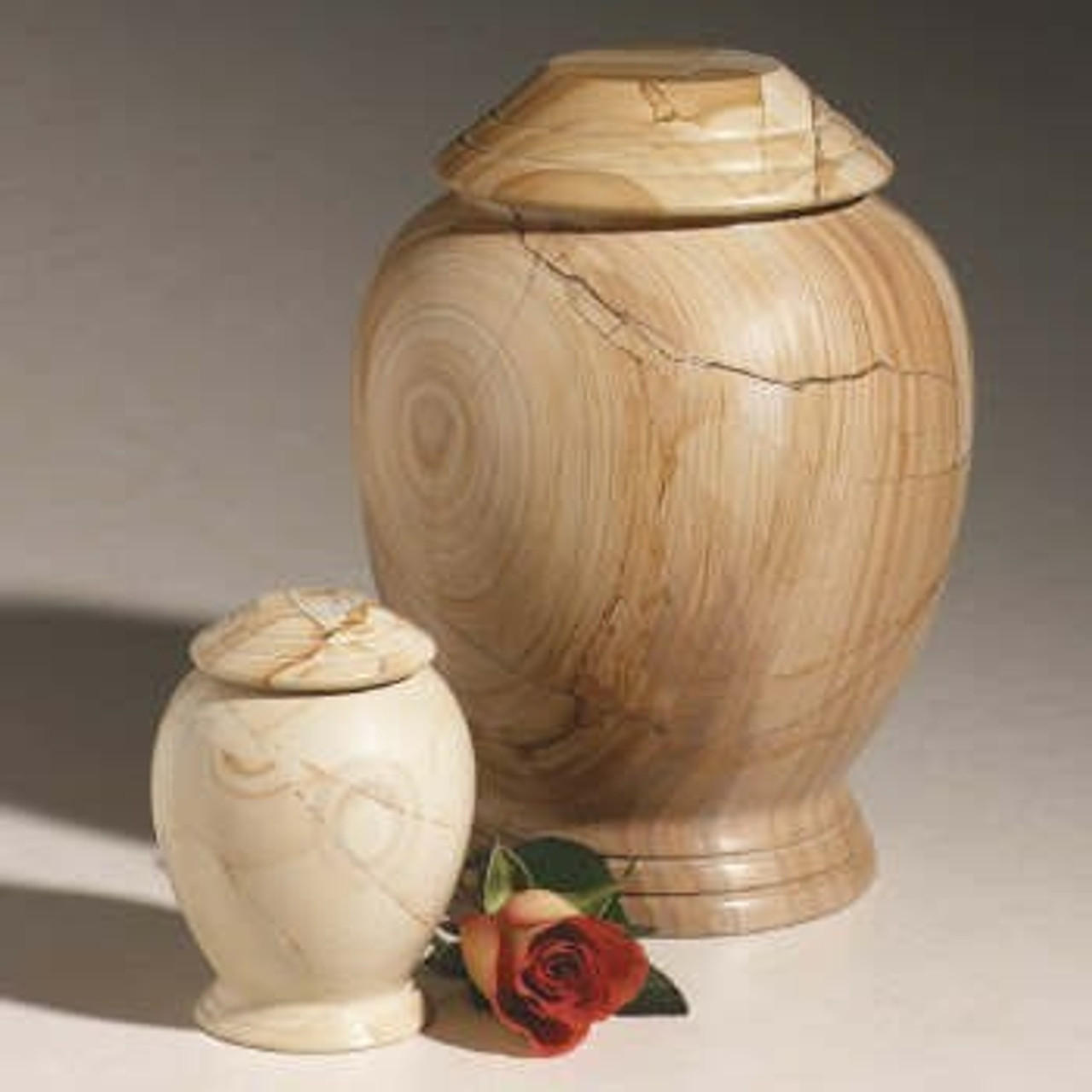 Teakwood Marble Cremation Urn