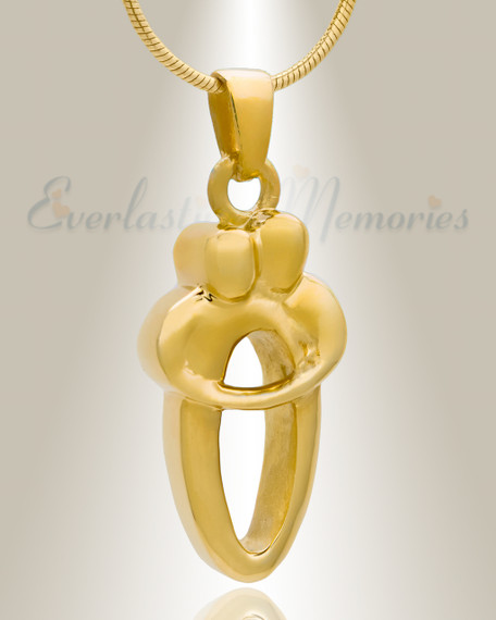 14K Gold Plated Two People Cremation Keepsake