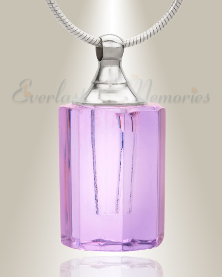 Glass Locket Violet Loving Keepsake Cremation Jewelry