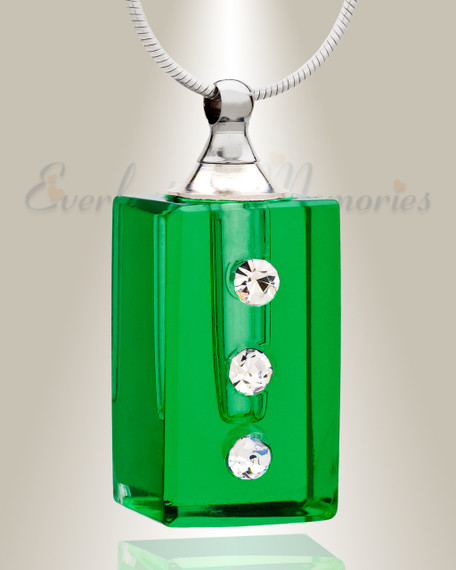 Glass Locket Emerald Reliable Locket Necklace