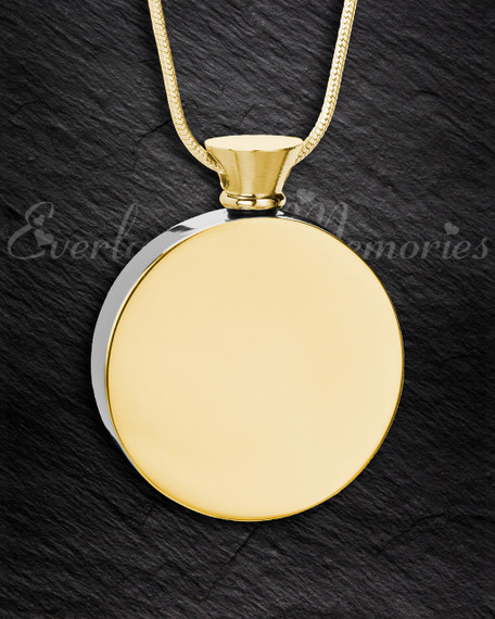 Gold Plated Circle of Life Urn Pendant