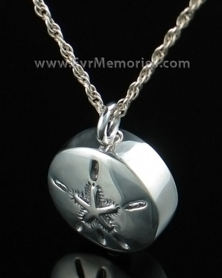 Sterling Silver Sand Dollar Jewelry Urn