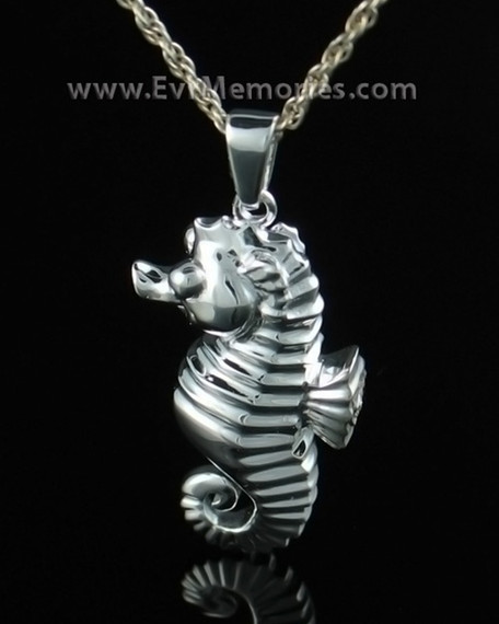 Sterling Silver Seahorse Cremation Urn Keepsake