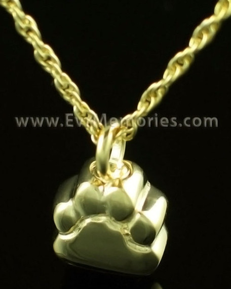 14K Gold Lil Paw Memorial Locket