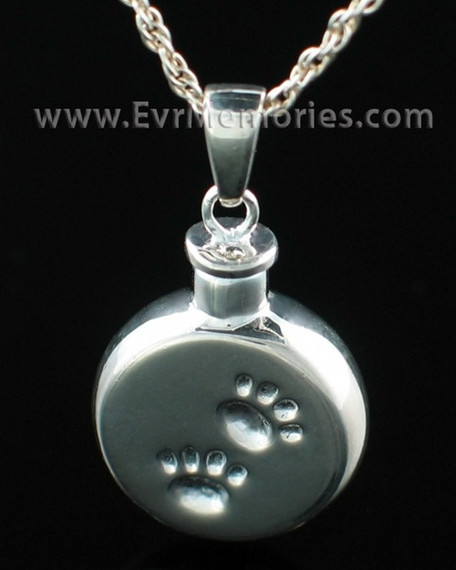 Silver Pawprints Memorial Locket
