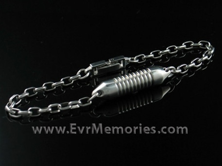 Titanium Cremation Urn Keepsake Bracelet - Wide Band