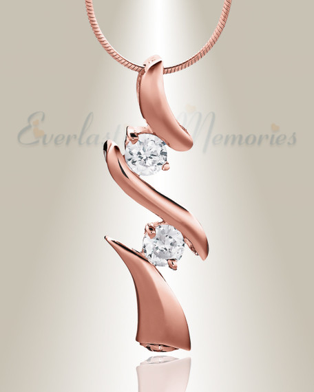 rose gold cremation pendants