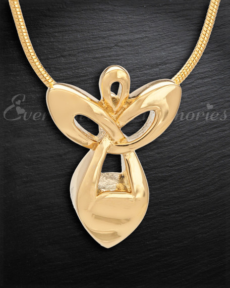 Gold Plated Angel of Mercy Memorial Jewelry