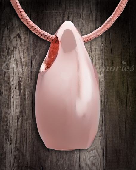 Rose Gold Simple Tear Cremation Jewelry