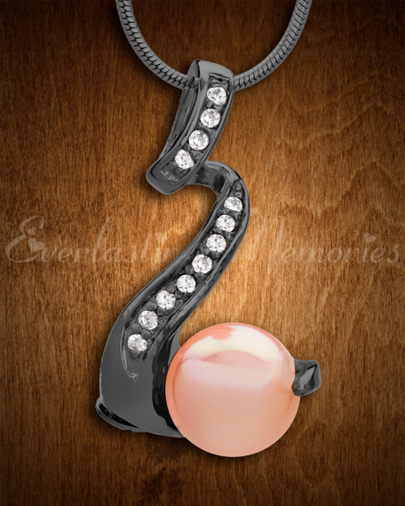 Black Plated Dazzle Cremation Jewelry