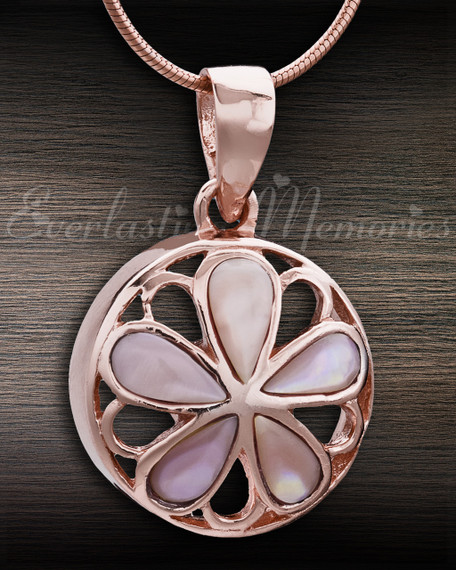 Rose Gold Blooms Cremation Jewelry