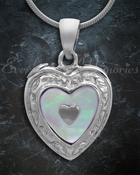 Silver Tri Heart Cremation Jewelry
