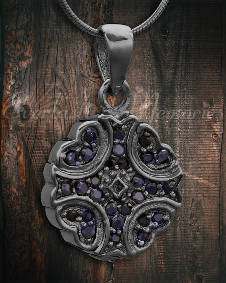 Black Celestial Cremation Jewelry