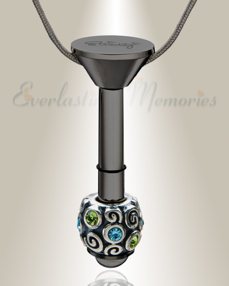 Black Plated Millenium Ash Pendant with Jubilee Charm