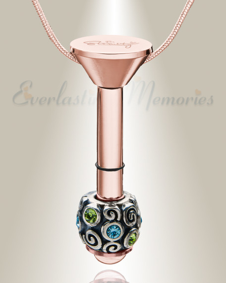 Rose Gold Plated Millenium Ash Pendant with Jubilee Charm