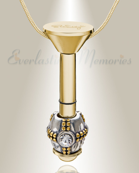 Gold Plated Millenium Ash Pendant with Ornate Charm