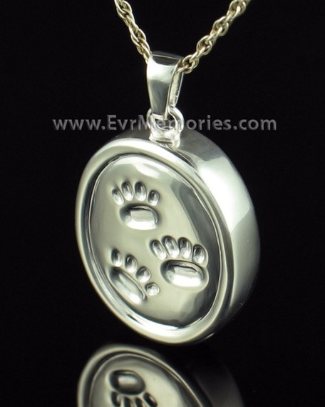 Sterling Silver Remember Me Oval Ash Pendant