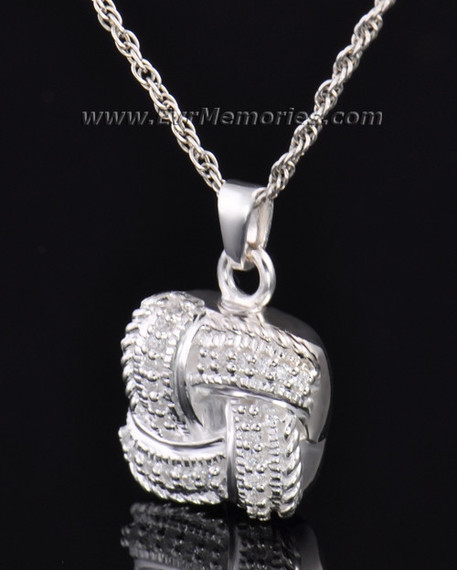 Sterling Silver Interlace Cremation Keepsake