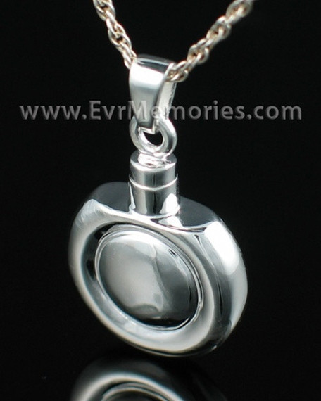 Sterling Silver Double Round Funeral Jewelry