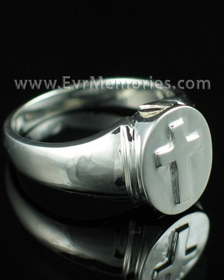 Men's Silver Divinity Cremation Ring