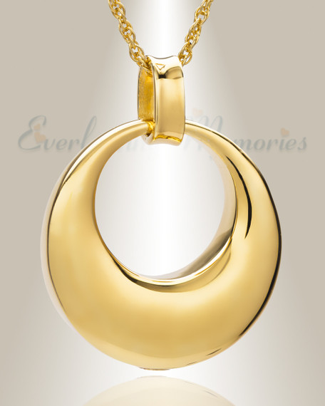14K Gold Timeless Cremation Pendant
