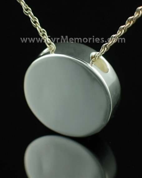 Sterling Silver Simple Round Keepsake Pendant