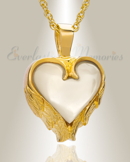 14k Gold Innocent Heart Funeral Jewelry