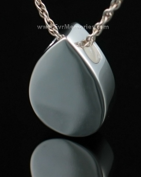 Sterling Silver Simple Tear Cremation Necklace