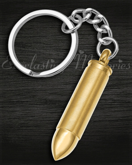 Gold Bolt Memorial Keychain