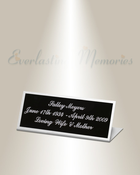 Vela Easel Engraved Plate