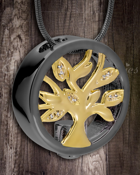 Black and Gold Ancestry Memorial Jewelry