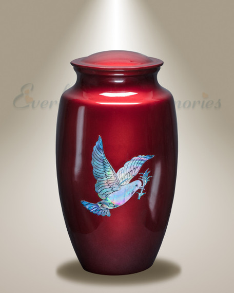 Fiery Doves Cremation Urn