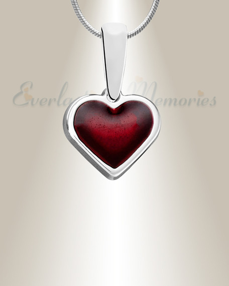Silver Hearts On Fire Ash Resin Jewelry