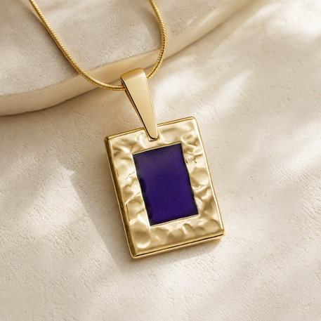 Solid 14K Gold Purple Passion Ash Resin Jewelry