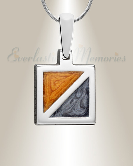 Solid 14K White Gold Dawn To Dusk Ash Resin Jewelry
