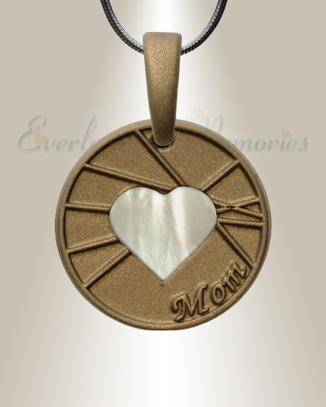 Enlightened Round Bronze Finish with Cream Ash Resin Jewelry