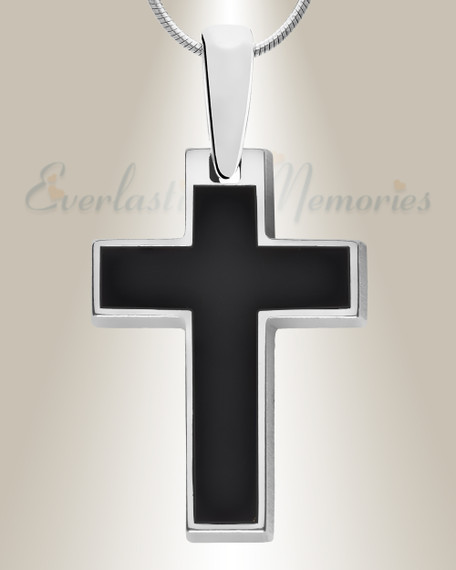 Cultured Cross Sterling Silver Ash Resin Jewelry