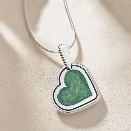 Attentive Heart Sterling Silver Ash Resin Jewelry