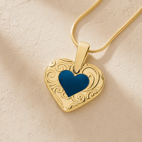 Pleasant Heart Gold Plated Ash Resin Jewelry